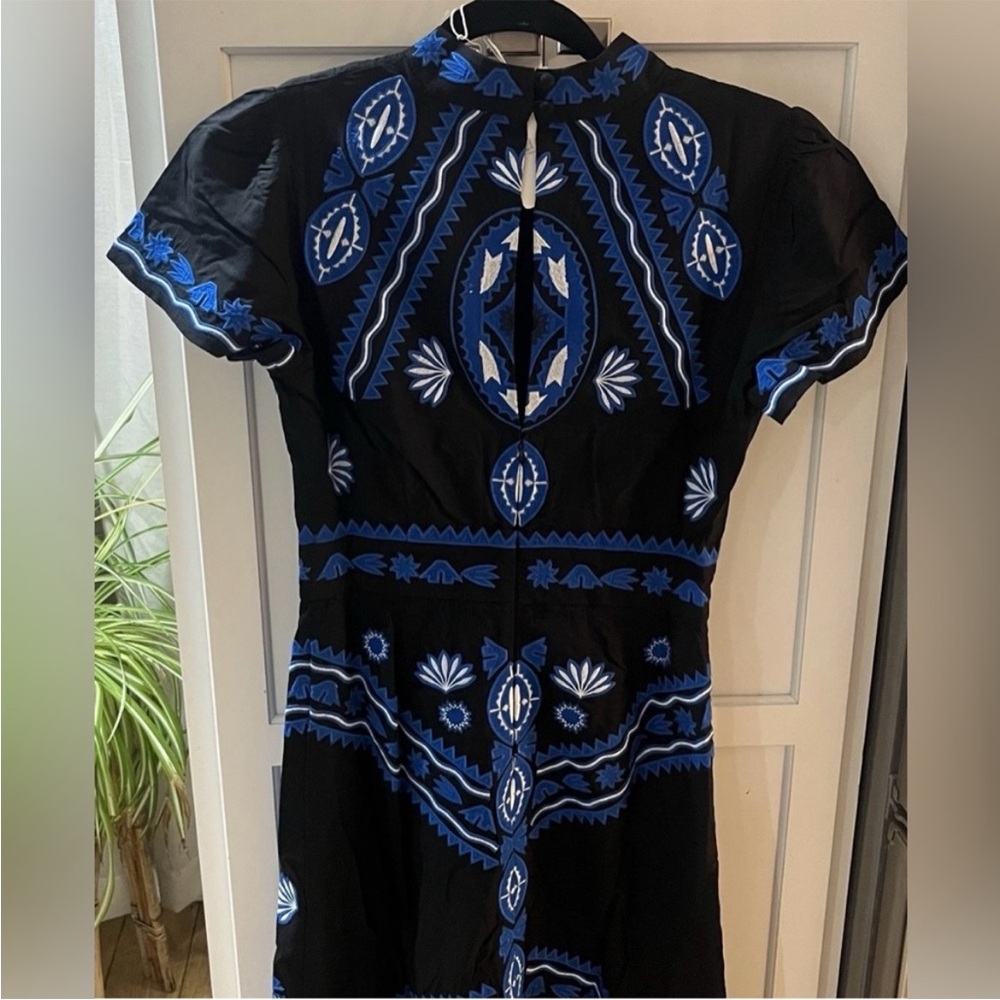 Johnny was by jade blue embroidered stephy midi dress - new with tags sz 2 - Picture 7 of 10